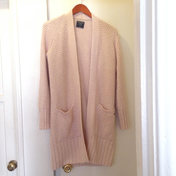 Abercrombie & Fitch Sweaters - Long cardigan baby pink size S